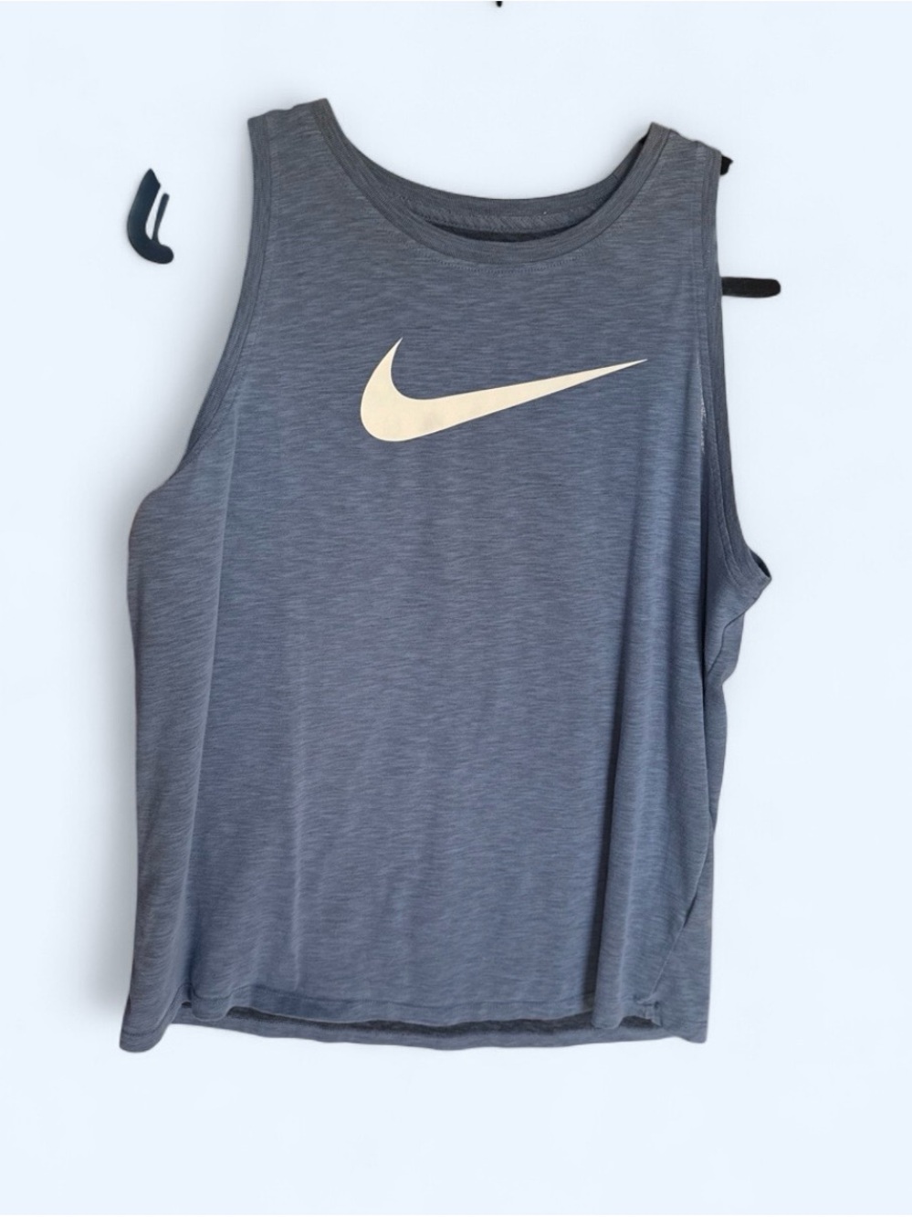 Nike Women’s Gray/blue Sleeveless Training Tank - Nike Swoosh Performance